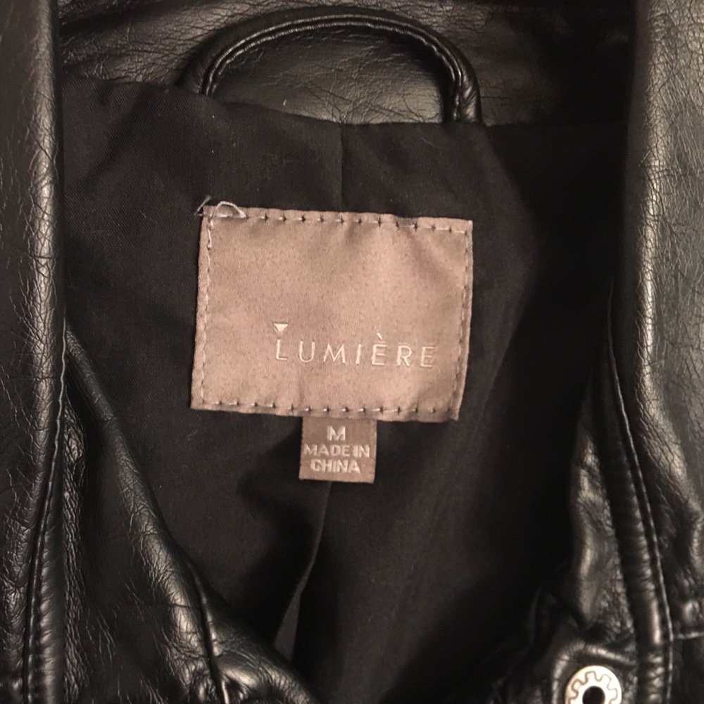 Faux leather and knit sleeve jacket - Picture 3 of 6